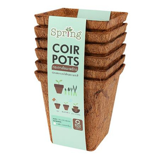 อุปกรณ์ปลูกต้นไม้ กระถางใยมะพร้าว SPRING 3.5 นิ้ว สีน้ำตาล สะดวก ใช้งานง่าย