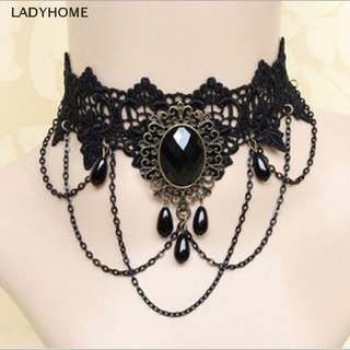 Ladyhome 1 ชิ้น วินเทจ โชคเกอร์ สร้อยคอ โกธิค เครื่องประดับ สร้อยคอ และจี้ สร้อยคอปลอม