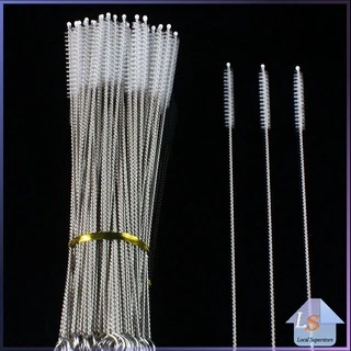 แปรงล้างหลอดดูด จุกนม ขนไนล่อน ไม่ทำให้เป็นรอย Stainless steel soft straw straw brush