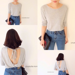 Long Sleeve Wrap Back Top