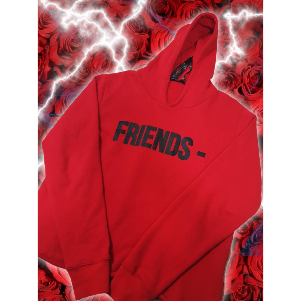 [✨พร้อมส่ง✨] VLONE FRIENDS HOODIE ATL RED สีเเดง เสื้อฮู้ด มือสอง วีโลน PLAYBOI CARTI , ASAP ROCKY