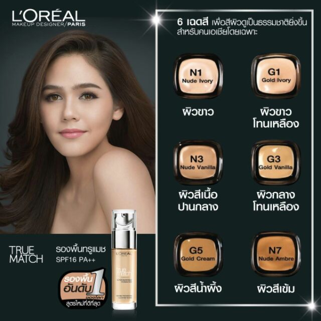 รองพื้น L'oreal True Match