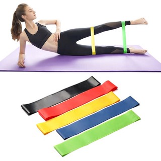 ยางยืดวนแหวน ออกกำลังกาย ชุด 5 เส้น ยางแท้ –  Yoga loop, resistance exercise band 5 pcs/set