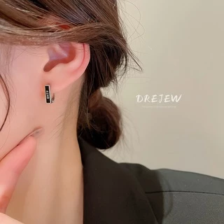 DREJEW ต่างหูแฟชั่น จี้ตัวอักษร เข้ากับทุกการแต่งกาย สไตล์เกาหลี
