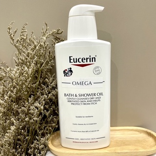 Eucerin Omega Bath and Shower Oil 400ml ออยอาบน้ำสำหรับผิวแพ้ง่าย