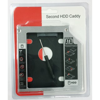 Tray SATA HDD SSD Enclosure Hard Drive Caddy Case 9.5mm for Laptop Notebook Second HDD CADDY SATA 9.5mm รุ่นหนา