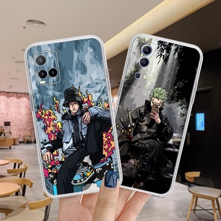 One Piece เคส VIVO Y21 Y21s Y33s Y21T Y32 Y72 Y52 4G 5G 2021 เคสโทรศัพท์ เคสซิลิโคน กันกระแทก ฝาปิด นิ่ม Clear TPU Camera Protection การ์ตูน 80-1