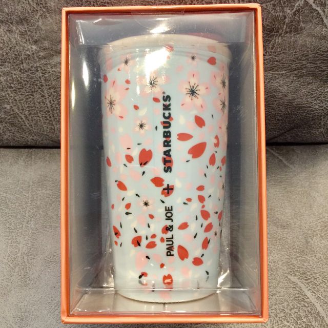 Starbucks Paul&Joe Blue Petals Double Wall Mug 12oz