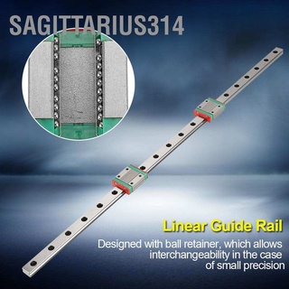 Sagittarius314 ไกด์รางลิเนียร์ Mgn12 กว้าง 12 มม. 500 มม. 1 ชิ้น และบล็อกสไลด์ Mgn12B 2 ชิ้น