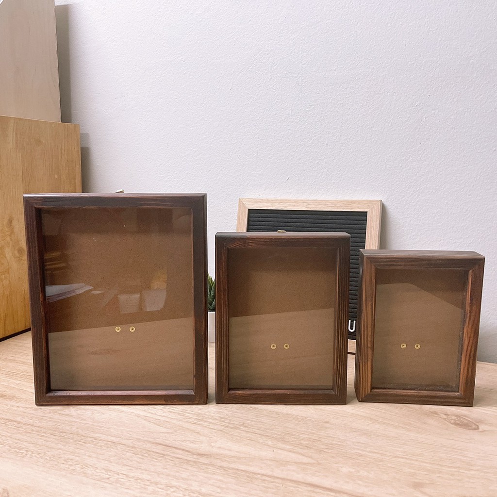 กรอบรูปมิติ กรอบรูปไม้ 5x7 // 6x8 // 8x10 กรอบรูปเม็ดโฟม กรอบรูปแบบลึก กรอบรูปเขย่า 6Sew
