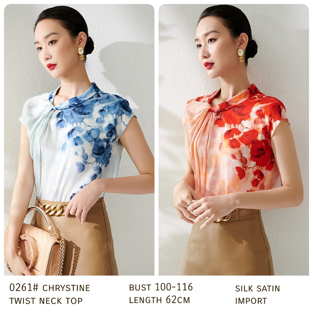 [FASHION WHOLESALE] 0261 CNY Christine เสื้อคอบิด WOMENS CLOTHING ร้านสามม