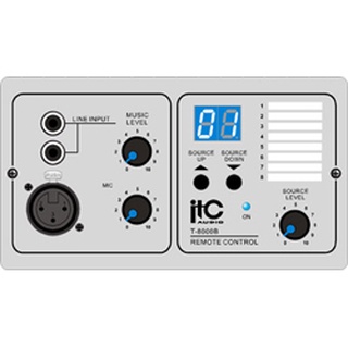 ITC AUDIO T-8000B | ชุดควบคุมระยะไกลพร้อมเต้ารับสัญญาณ Remote Control with Audio Input Panel