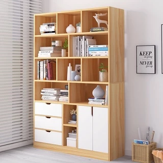 ตู้หนังสือชั้นวางหนังสือตู้เก็บของ ห้องนั่งเล่นห้องทำงานเรียบง่าย