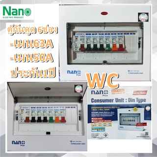 ตู้คอนซูมเมอร์ยูนิต NANO PLUS เมนกันดูด +8 ช่อง( ราคารวมเมน RCBO + 6 ลูกย่อย)( 1 ชิ้น/กล่อง )