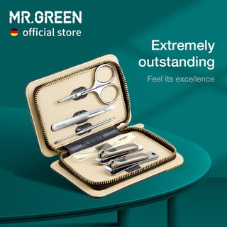 Mr.green 6 In1 ชุดกรรไกรตัดเล็บมือ เล็บเท้า สเตนเลส สีตัดกัน สําหรับผู้ชายและผู้หญิง