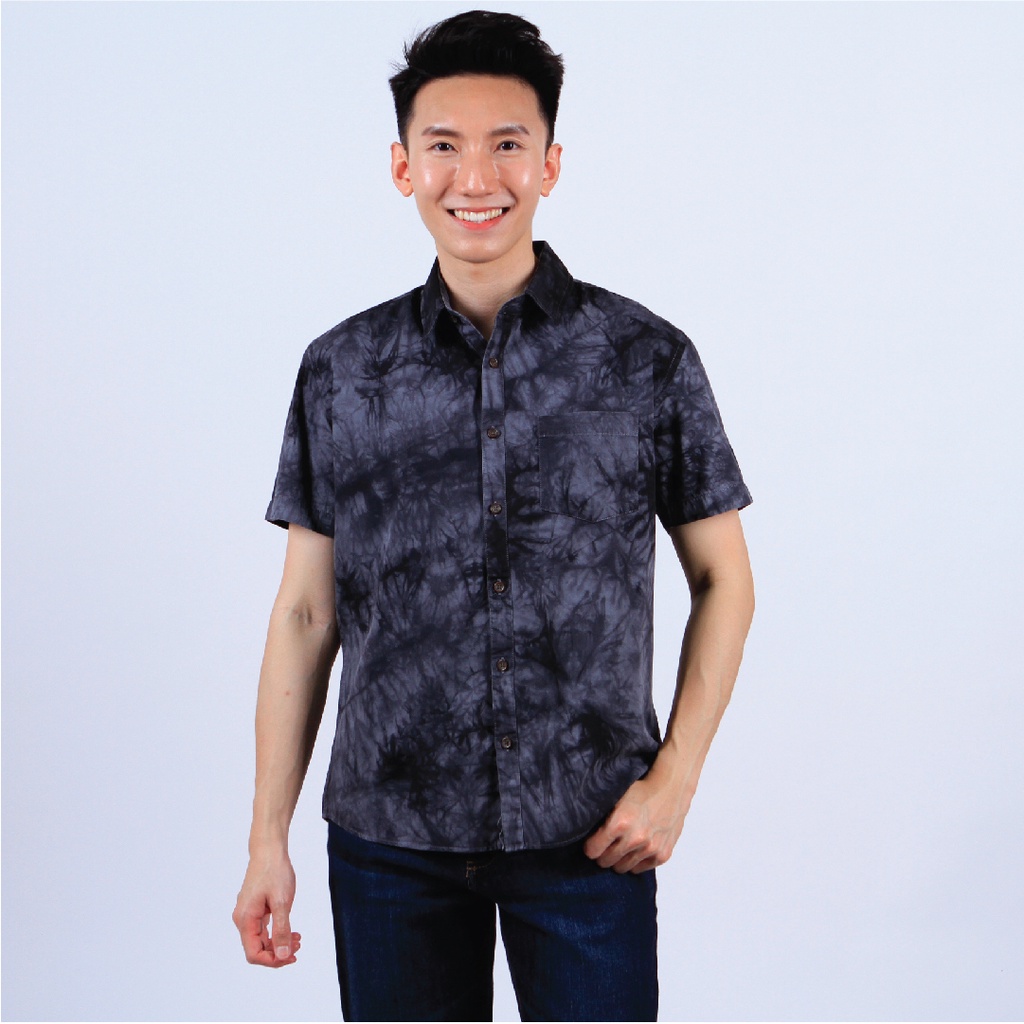 Dapper Men Slim Fit เสื้อเชิ้ตแขนสั้นลําลอง - 1503PC