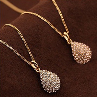 สร้อยคอจี้รูปหยดน้ำ Rhinestone เงาแวววาว / เครื่องประดับแฟชั่นของขวัญนักเรียนสดขนาดเล็ก