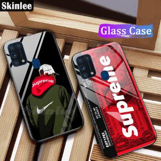 เคสกระจกนิรภัยกันรอยสําหรับ samsung galaxy M31 m 30 s พร้อม supreme A3151