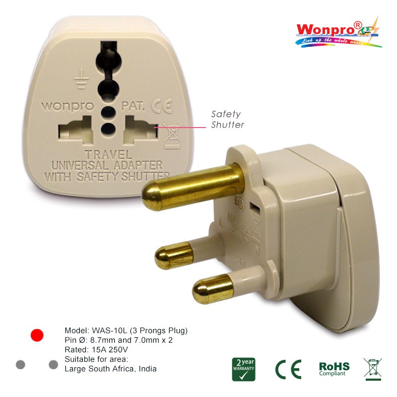 WONPRO อะแดปเตอร์สําหรับเดินทางอเนกประสงค์ W/SS - WAS-10L