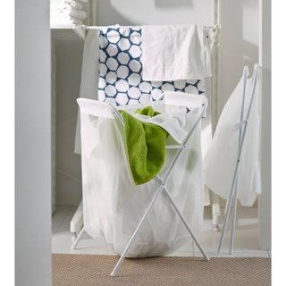 ถุงใส่ผ้าซักมีโครงขาตั้ง,  (Laundry bag with stand, white)