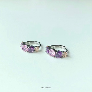 utter - purple mini hoop earring