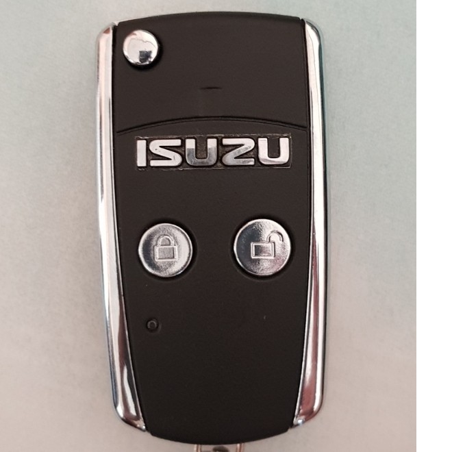 กุญแจพับ isuzu d-max , all new isuzu , x-series แบบ 2 ปุ่ม พร้อมโลโก้แบบโลหะ **ส่งฟรี**