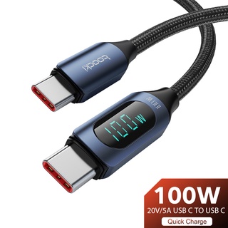 Pd 100W 5A สายชาร์จเร็ว หน้าจอดิจิตอล PD USB Type C เป็น Type C สําหรับสมาร์ทโฟน