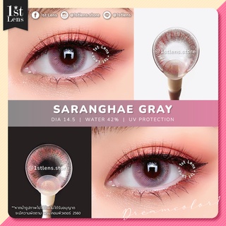 (0.00-2.50) คอนแทคเลนส์สีเทา รุ่น ★ Saranghae Gray ★ Dreamcolor1 Contact Lens | รายเดือน | สายตาสั้น