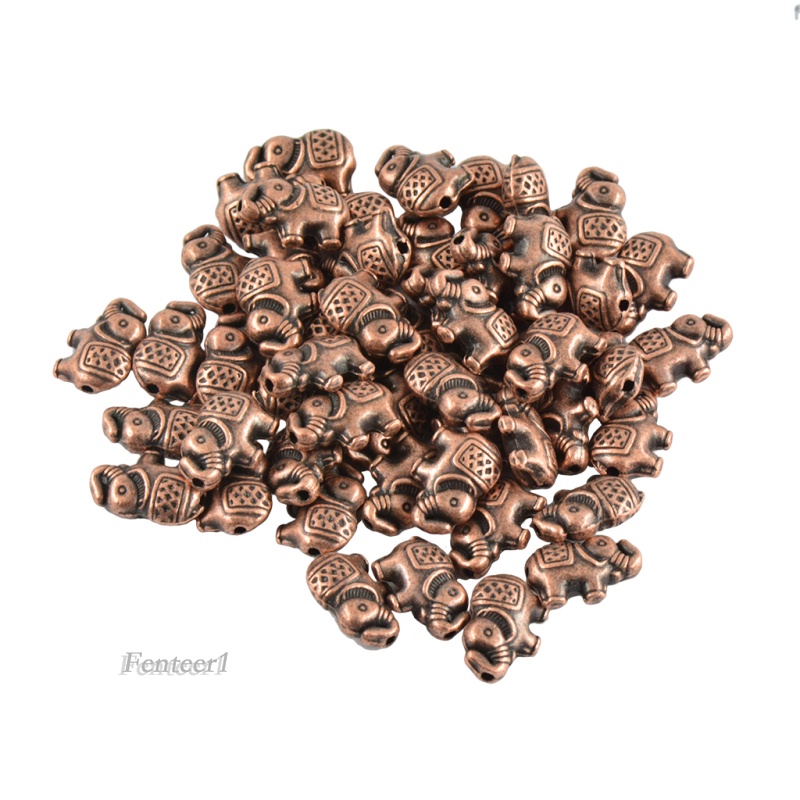 [FENTEER1] ลูกปัดสเปเซอร์ รูปช้างทิเบต สําหรับทําเครื่องประดับ DIY 50 ชิ้น