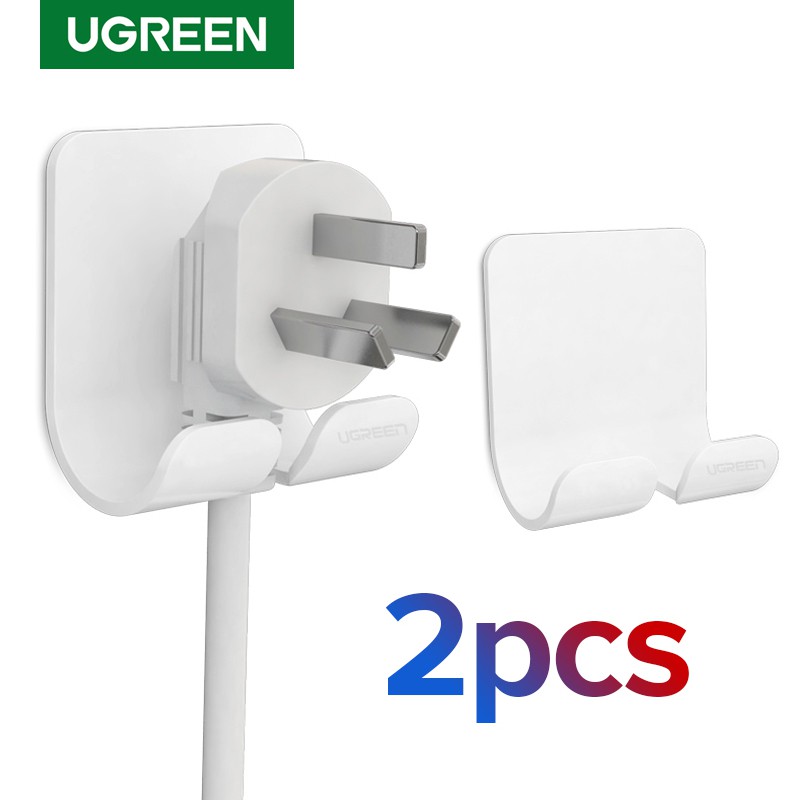 Ugreen Power Cord Holder Hanger with 3M sticker (2Pcs)