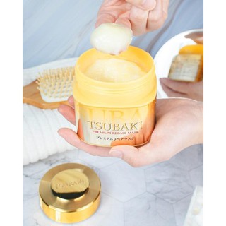 ส่งฟรี TSUBAKI Premium Repair Mask 180g  ทรีทเม้นท์บำรุงผมสูตรเข้มข้นพิเศษอันดับหนึ่งจากญี่ปุ่น AUG01