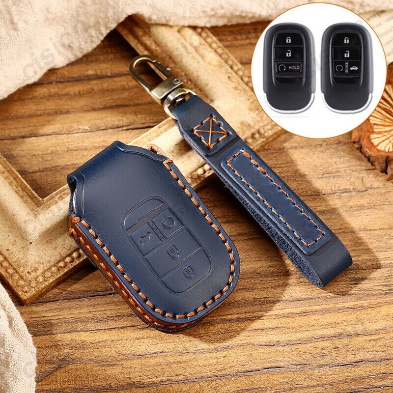 เคสกุญแจรีโมทรถยนต์หนังสําหรับ Honda Accord Civic Crv Hrv Vezel 2021 2022