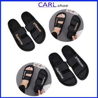 พร้อมส่ง CARL ขนาด 39-44 รองเท้าแตะแฟชั่นเกาหลีรุ่นใหม่ไม่มีสลิปรองเท้าแตะผู้ชายดีไซน์ใหม่