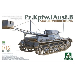 พลาสติก โมเดล ประกอบ TAKOM สเกล 1/16 Panzer 1 Ausf.B Abwurfvorrichtung (1012)