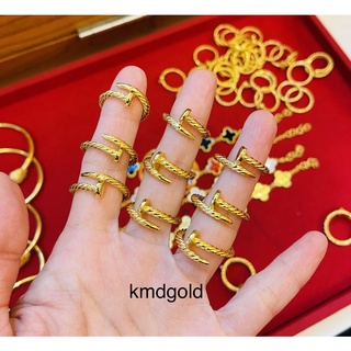 KMDGold แหวนตะปู ทองแท้96.5% 1สลึง สวยเก๋มากค่ะ ขายได้จำนำได้