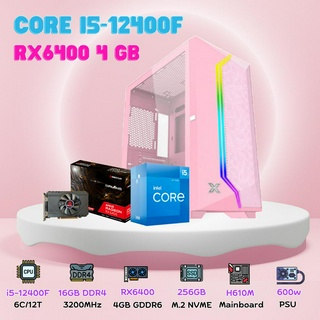 คอมประกอบ intel Core i5-12400F 6C12T/ RAM 16GB 3200 / M.2 256GB / RX6400 4GB  พร้อมใช้งาน สินค้าใหม่ประกัน 3ปี