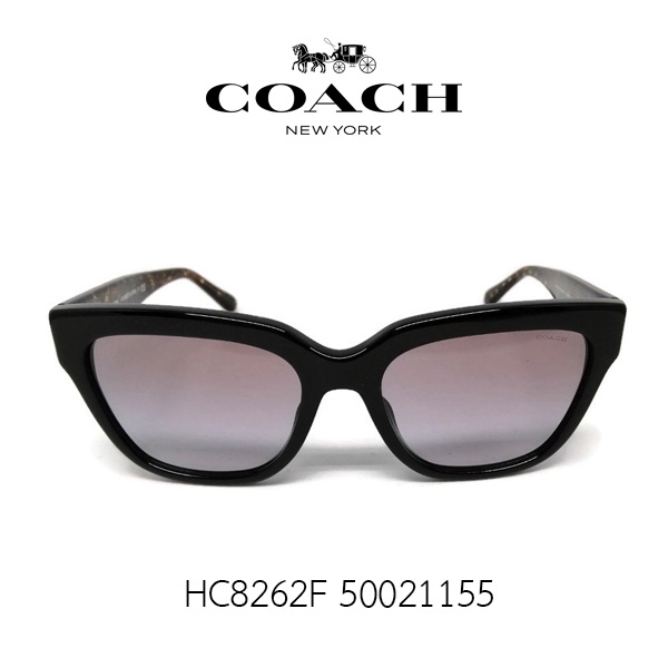 แว่นตากันแดด COACH รุ่น HC8265F 50021152 L0178 Black/Grey Gradient