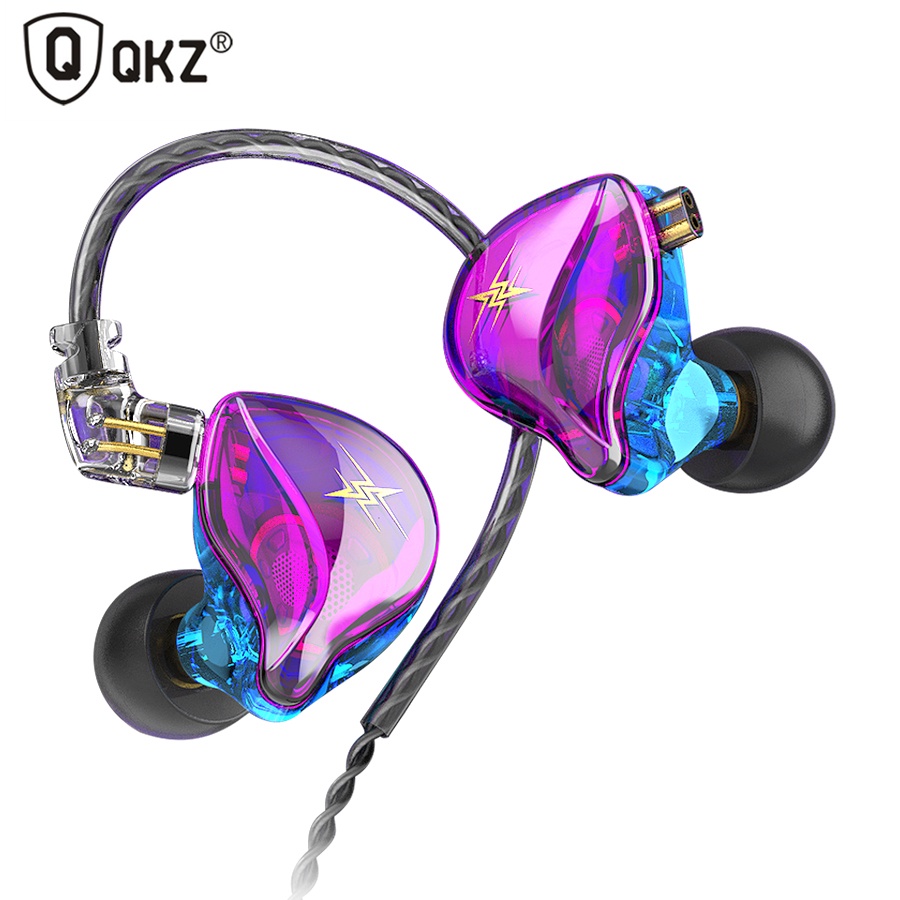 Qkz ZXT 1 Dynamic HIFI Bass หูฟัง In Ear Monitor หูฟังกีฬาชุดหูฟังตัดเสียงรบกวน