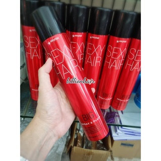 Sexyhair Big spray &amp; play volumizing hair spray 300ml สเปรย์ยอดนิยมที่ใช้สำหรับเซตผม และต้องการความอยู่ทรง ทำให้ผมเงางาม