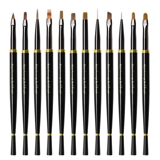 2026 ไนลอนปากกาเล ็ บเครื ่ องมือสําหรับการออกแบบเล ็ บแฟชั ่ น 1 Pc สีดําเล ็ บแปรงอุปกรณ ์ เสริมสําหรับ DIY Art ตกแต ่ ง