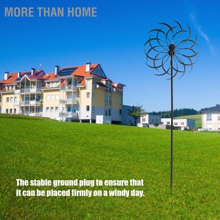 More than Home Garden Wind Spinner Double Layer Metal Windmills Spinners with Ground Stake for Patio Lawn Decoration