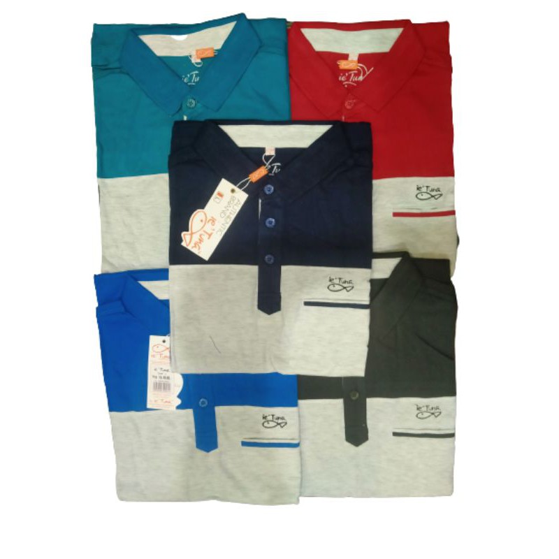 Ie tuna เสื้อเชิ้ต คอปก แบรนด์เนม มี 3 สี ไซซ์ L