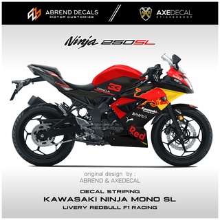 สติกเกอร์ ลาย NINJA MONO 250 SL REDBULL KAWASAKI NINJA MONO DESIGN สําหรับติดตกแต่งรถจักรยานยนต์ สินค้าพร้อมส่ง