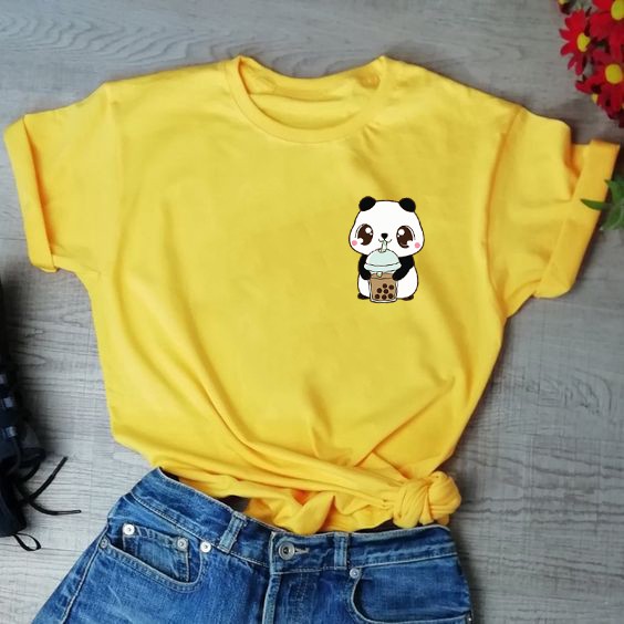 เสื้อยืดโลโก้ P4NDA BOD4 ล่าสุดสําหรับผู้หญิง หวีล่าสุด 30s