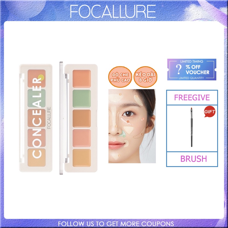 Focallure คอนซีลเลอร์พาเลท กันน้ํา ติดทนนาน