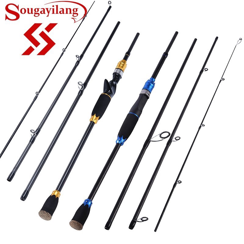 1.82.1M Fishing Rod Travel Carbon Spinning And Casting Rod Portable 4