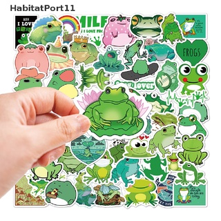 Habitatport สติกเกอร์กราฟฟิตี้ รูปกบน่ารัก สําหรับติดตกแต่งหมวกกันน็อค สเก็ตบอร์ด 50 ชิ้น