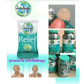 ( 1 กระปุก..200 เม็ด) ลูกอม Amrutanjan Relief Candy บรรเทาอาการระคายเคืองคอเนื่องจากหวัดลงคอ