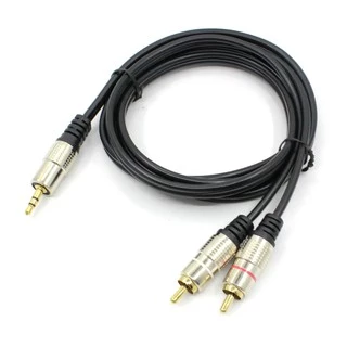 สายเคเบิลสัญญาณเสียง 3.5 มม. เป็น RCA 2 หัว (ตัวผู้หัวคู่) สําหรับโทรศัพท์ หูฟัง ลําโพง ยาว 1.5/3/5/10 ม.