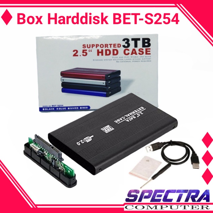 กล่องฮาร์ดไดรฟ์ภายนอก BET-S254 USB 2.0 ขนาด 2.5 นิ้ว